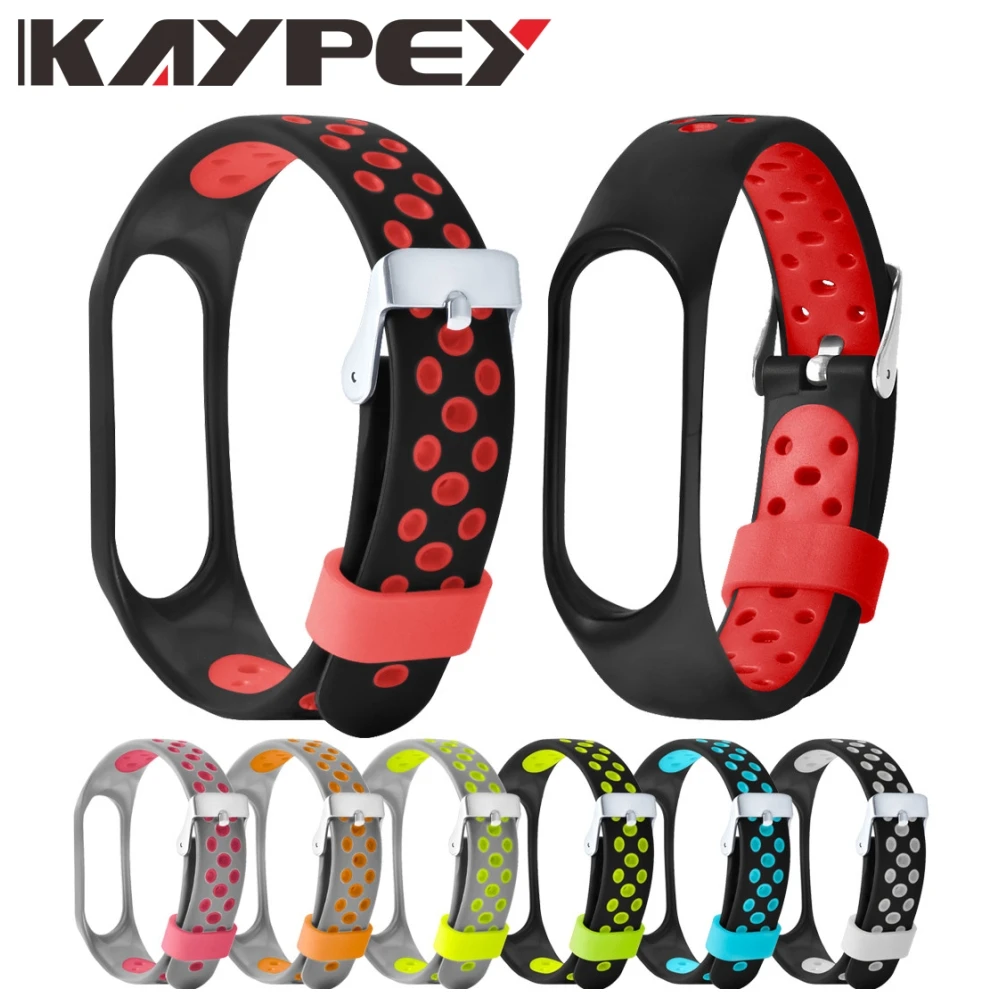 Для Xiaomi Mi Band 3 браслет ремешок силиконовый для ремешки на запястья длиной двойной