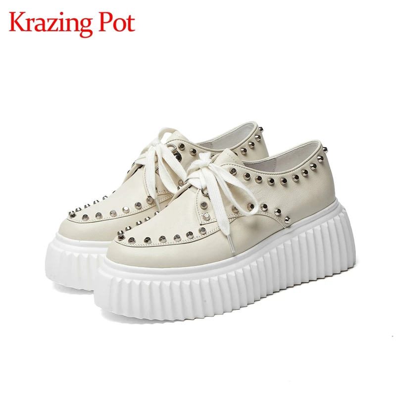 

Кроссовки Krazing Pot женские из натуральной кожи, удобная повседневная обувь, Вулканизированная подошва, разные цвета, L2f5