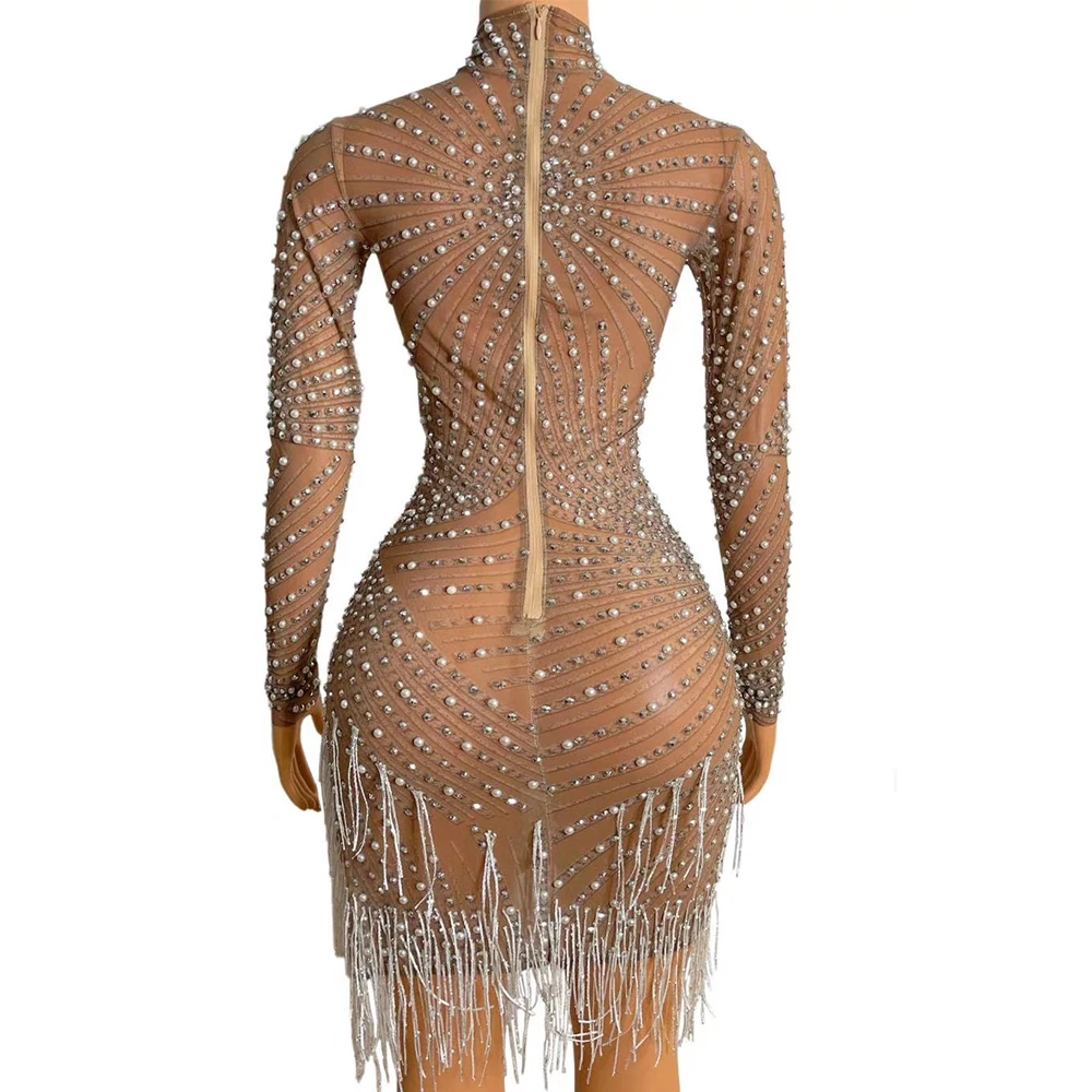 Glitter Fringes Rhinestones Bodysuit Women Stage Dance Costume Nightclub Outfit Female Singer Drag Queen Show Wear | Тематическая