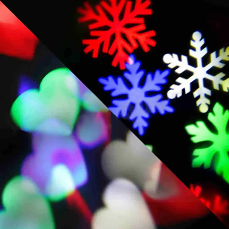 Рождественский проектор свет снежинки звезды узоры открытый сад дома Спальня