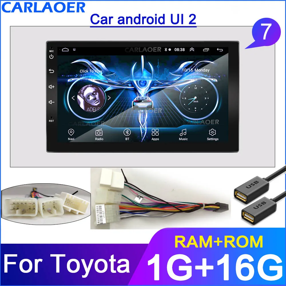 2 din автомагнитола gps android мультимедиа 2din автомобильный видео плеер gps wifi для TOYOTA Nissan Toyota hyundai Polo автомобиль Volkswagen Kia Ford - Цвет: 1GB 16GB TOYOTA