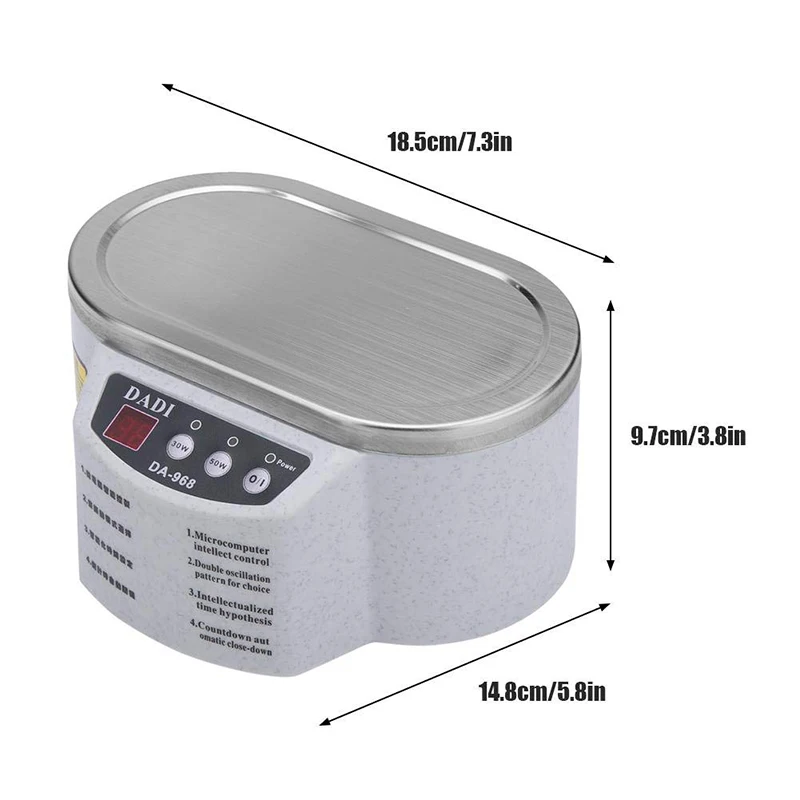 600ML Ultrasonic Cleaner Bath For Cleaning Jewelry Glasses Circuit Board Intelligent Control 30/50W | Бытовая техника