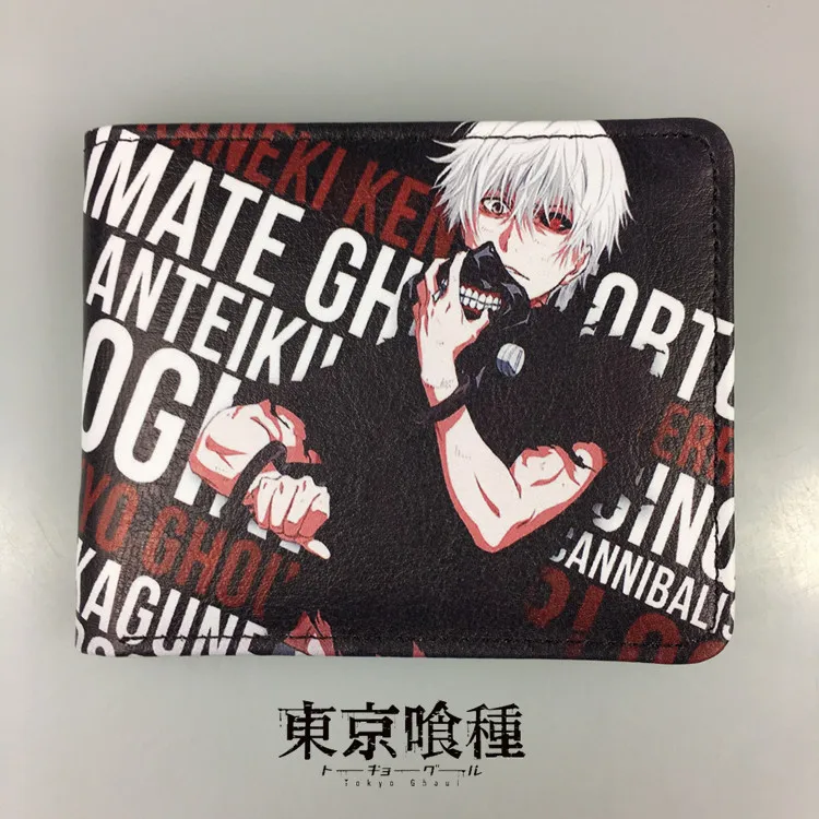 Tokyo ghoul Fashion Anime PU Wallet Soft Money Bag Zipper Wallets Coin Casual Purses Card Unisex Gifts