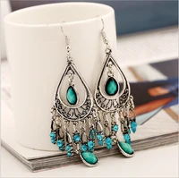 boho vintage ethnic long tassel drop earrings for women beach party jewelry gift dangle indian accessory