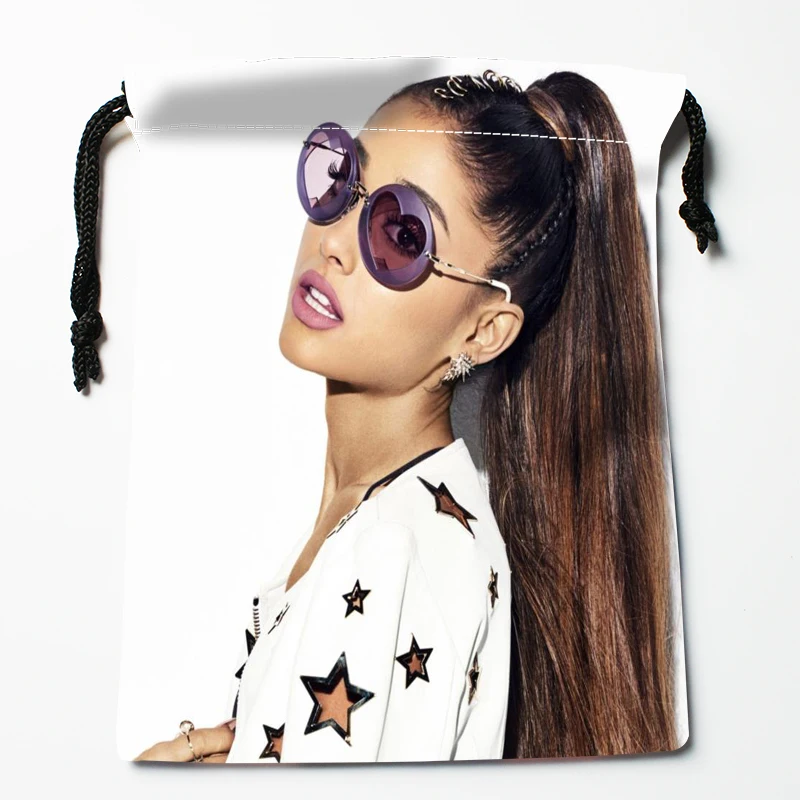 8 Новое поступление Ariana Grande Сумки на шнурке на заказ для хранения с принтом, сумки для хранения, размеры 18X22 см, сумки для одежды - Цвет: 8