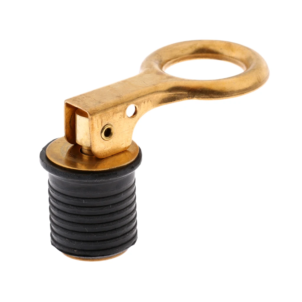 

Marine Rubber Brass Boat Drain Bung Snap-Handle Drain Plug To Suit 24MM Hole