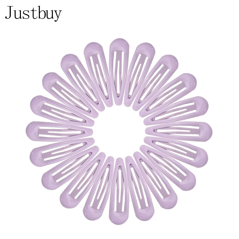 purple 20шт Детские заколки для волос Детская шпилька сплошной цвет аксессуары для укладки волос для девочек Детская металлическая заколка для волос 5 см - Цвет: purple
