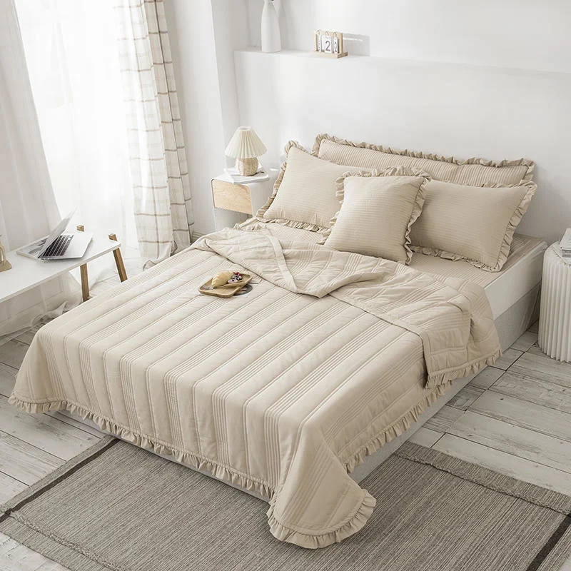 Летнее однотонное стеганое одеяло в Корейском стиле наборы пододеяльников