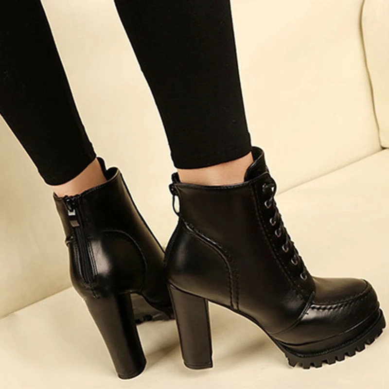 Rimocy/женские ботильоны на очень высоком каблуке модная обувь платформе со