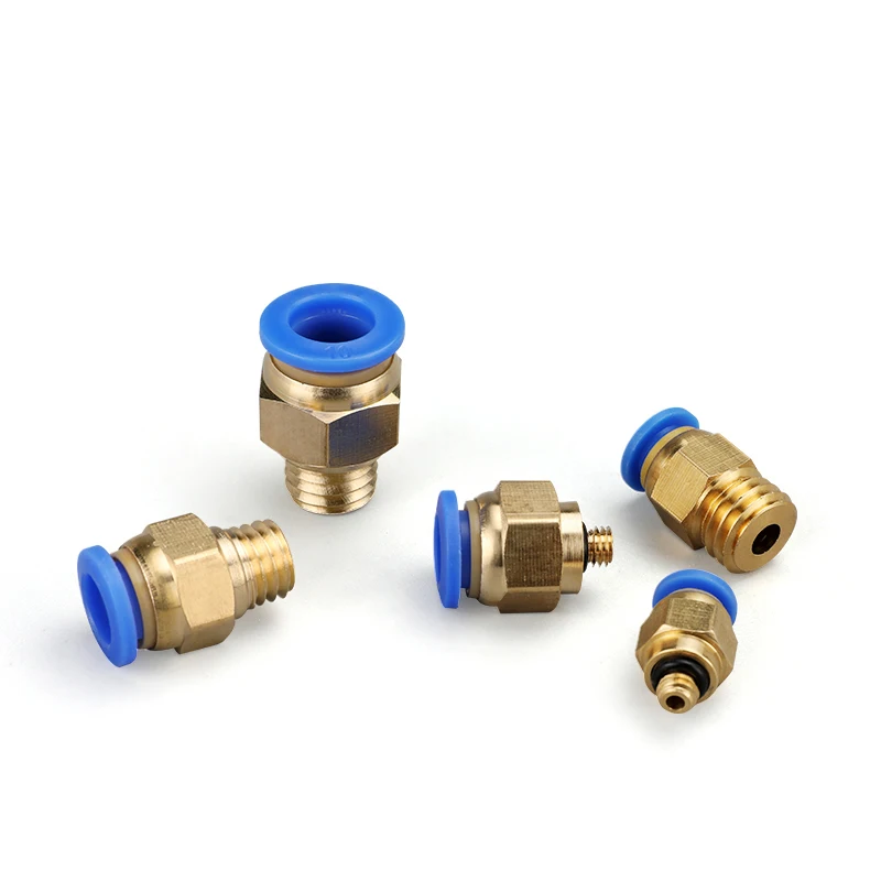 

10 PCS Pneumatic Fitting 4 6 8 10 12mm Hose Tube Male Thread Air Pipe Connector Quick Coupling PC4/6-M5PC8-M6/M8/M10/M12/M 5.0