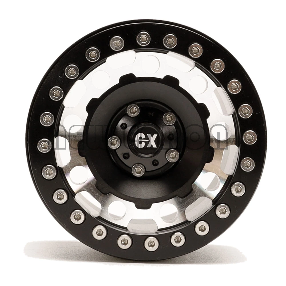

BLACK Aluminum Beadlock Wheels Rim Hub 2.2" For 1/10 RC CAR Crawler Axial Yeti Wraith Off-Road 90056 90053 90045 90048
