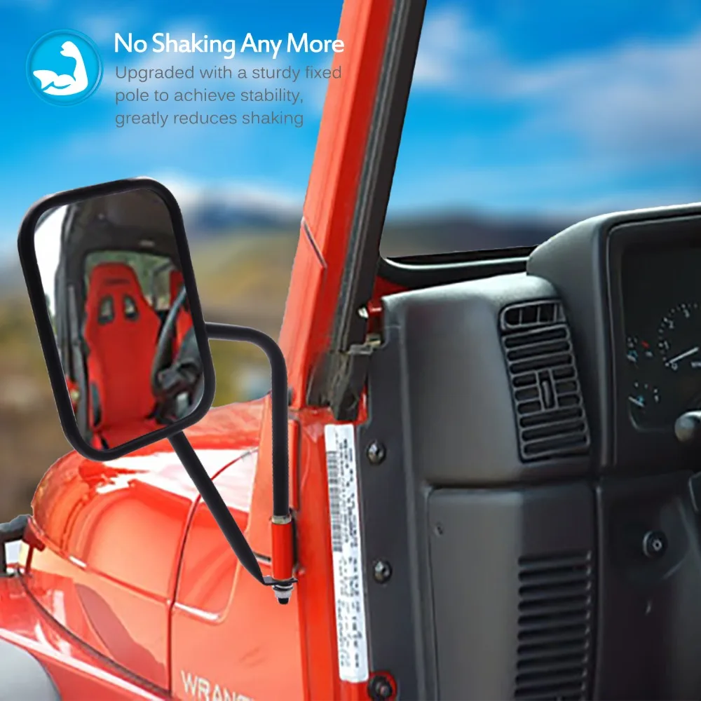 Регулируемые болтовые зеркала MICTUNING для наружных дверных петель 4x4 Jeep Wrangler JK 2007 2017