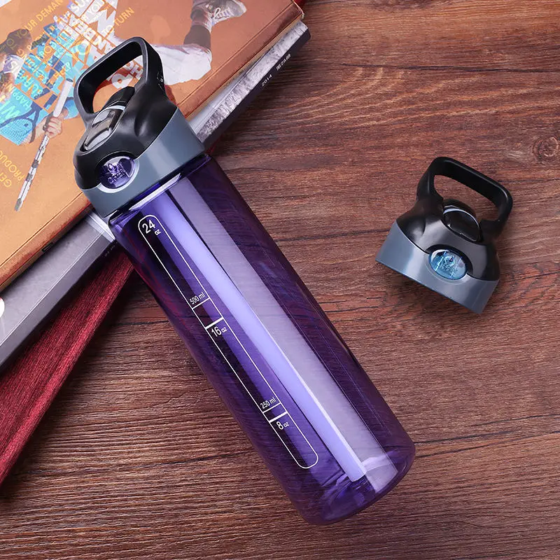 Пластиковая бутылка для воды спортивная короткая колба-стакан Botella Agua прогулок и