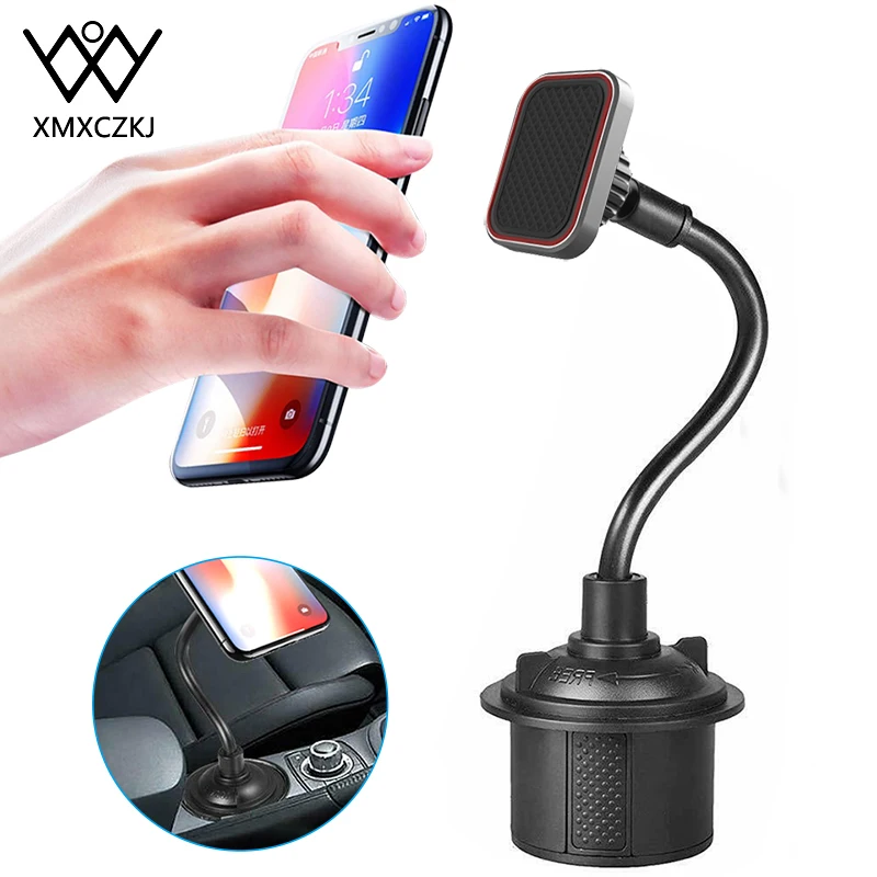 adjustable gooseneck cup phone holder magnetic car cup holder phone mount long arm phone cup holder for xiaomi redmi note 7 gps free global shipping
