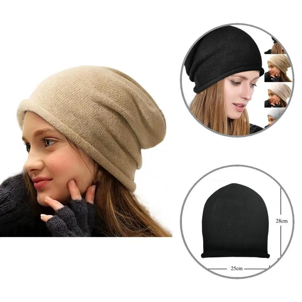 

Brimless Terrific Knitted Lady Cap Decorative Skull Beanies Slouchy for Shopping