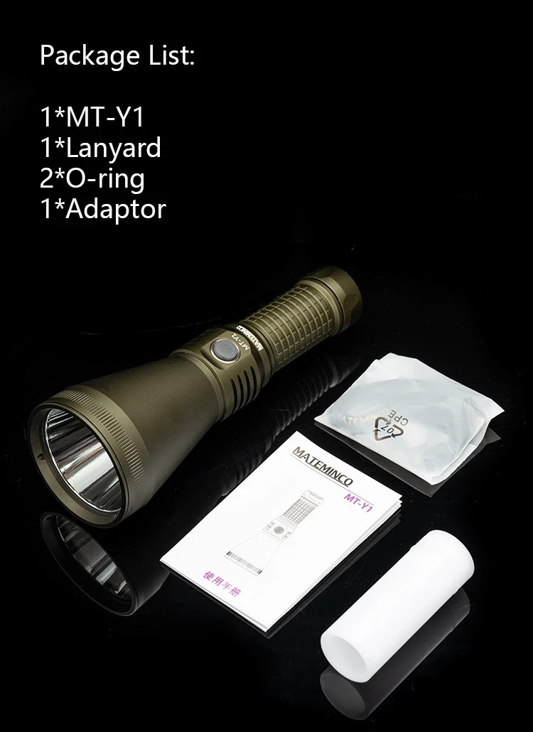 Mateminco MTY1 Flashlight KW CULPM1.TG LED Max 1365LM Beam Distance 1369M USB Type-C Rechargeable Long Range Torch | Спорт и