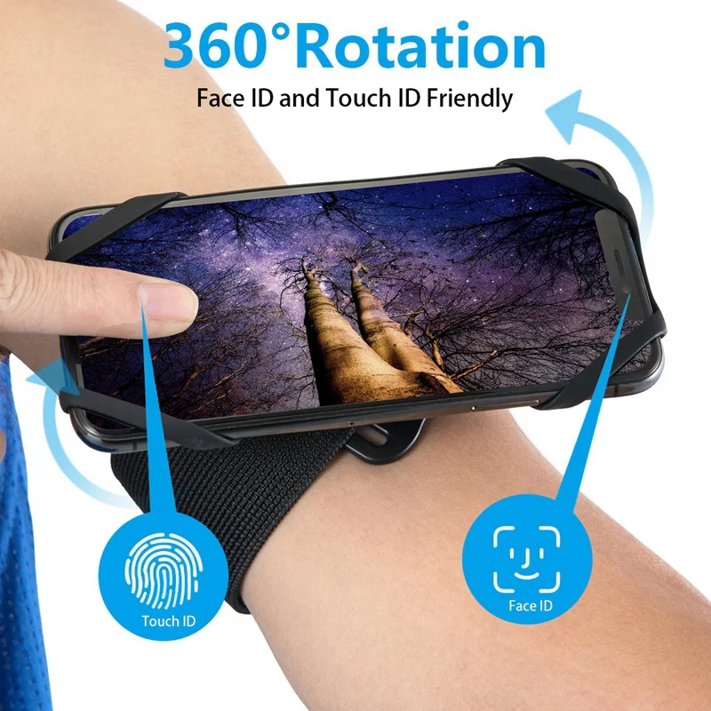 

Sports Armband Phone Case for Phone X 8 7 XS MAX Universal Rotatable Running for 4-8.5 Inch Phone Sports Wristband Case