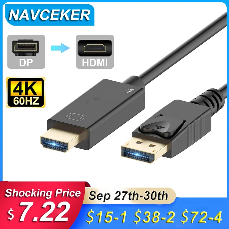 Кабель проектора ProAV DP-HDMI 4K 60 Гц штекер-штекер |