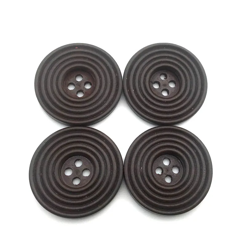

10 шт./лот темно-коричневые большие круглые деревянные спиральные пуговицы с 4 отверстиями для шитья скрапбукинга рукоделия одежды деревянн...