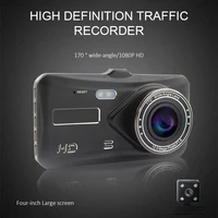 car dvr camera support reversing hd 4 inch 2 5d dual lens image 1080p hidden wide angle driving recorder ips touch screen