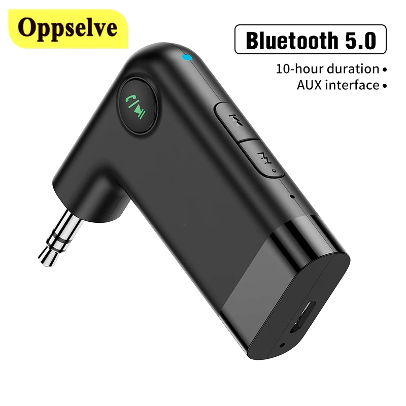

For Car Music Audio Aux Headphone Handsfree Bluetooth 5.0 Receiver Audio 3.5mm Streaming Auto Receiver for Car PC Headphones