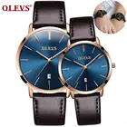 OLEVS пару наручных часов Для мужчин и Для женщин Для мужчин кварцевые Водонепроницаемый Повседневное часы с календарем часы Святого Валентина романтические подарки комплект