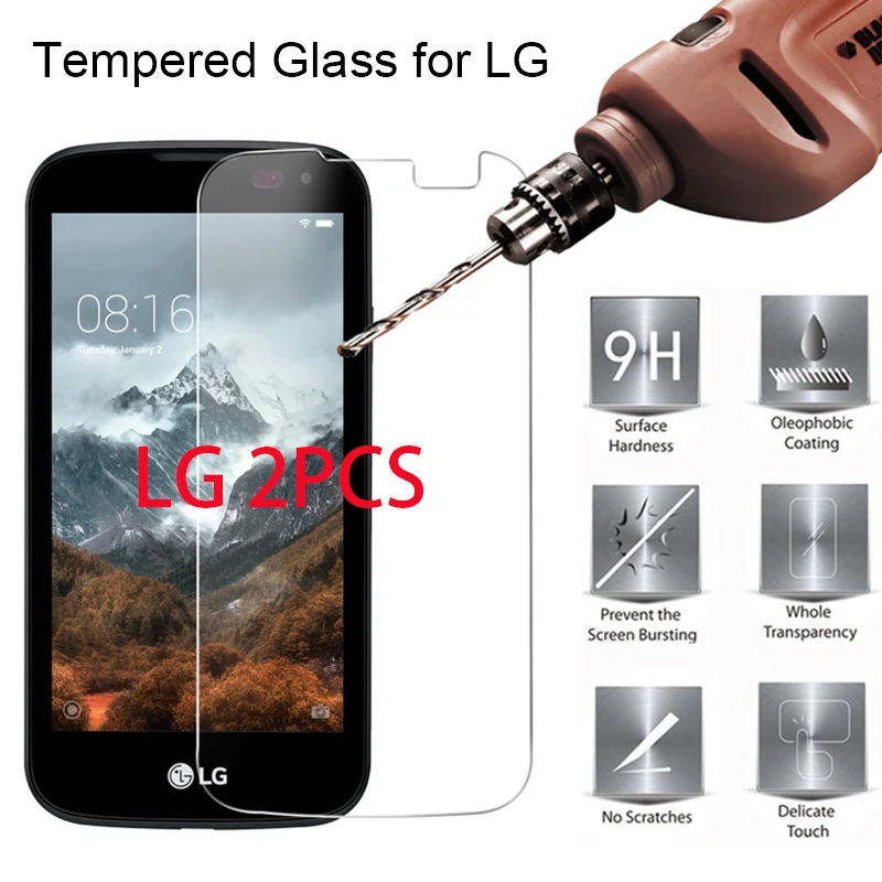 2 шт. закаленное стекло для LG Q7 Q8 Stylus Plus 3 твердое защитное V10 V20 V30 защита экрана на X