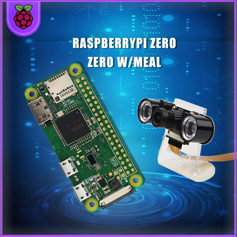 Raspberry Pi Zero/Zero W Kit + акриловый чехол камера 5 Мп сетевая карта RJ45 SD-карта 32 ГБ