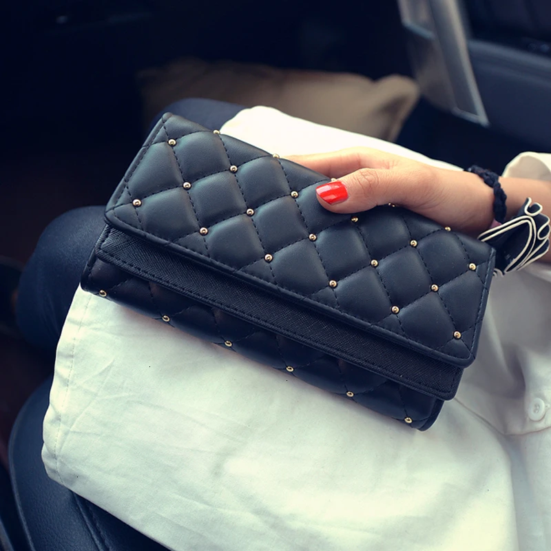 Много отделов из искусственной кожи Длинный кошелек женский высокое качество