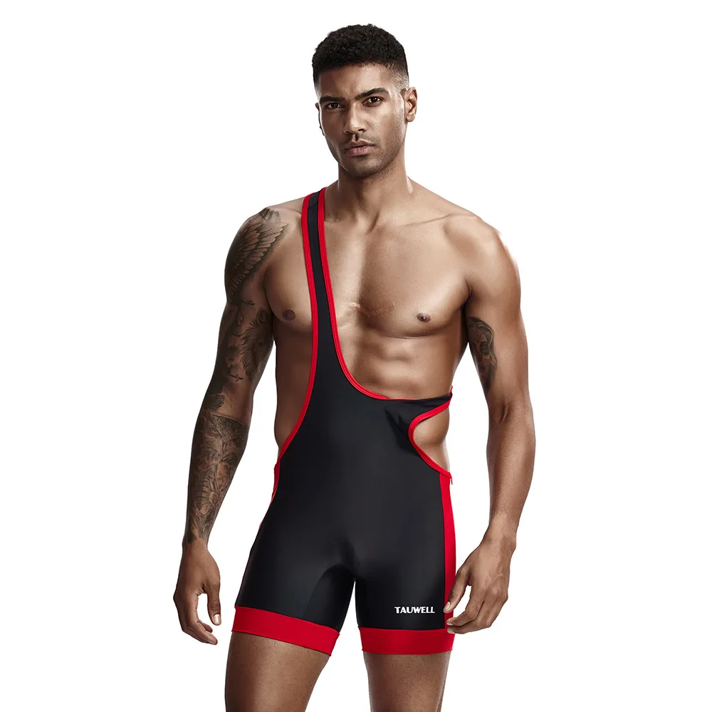 Tauwei Man Full Body Leotards Wrestling singlet Mens Body Building Swimsuit Gym Bodywear Man Tight Swimwear