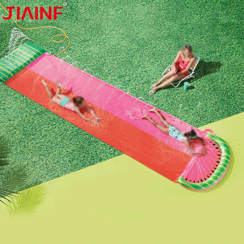 

Cute Watermelon Summer Lawn Waterslide Inflatable Sprinkler Pad Water Playground Fun Child Slide Mat Outdoor Pool Games