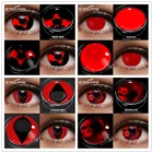 Цветные контактные линзы EYESHARE для косплея на Хэллоуин, цветные контактные линзы для глаз, цветные линзы для цветных линз, красная гексаграмма