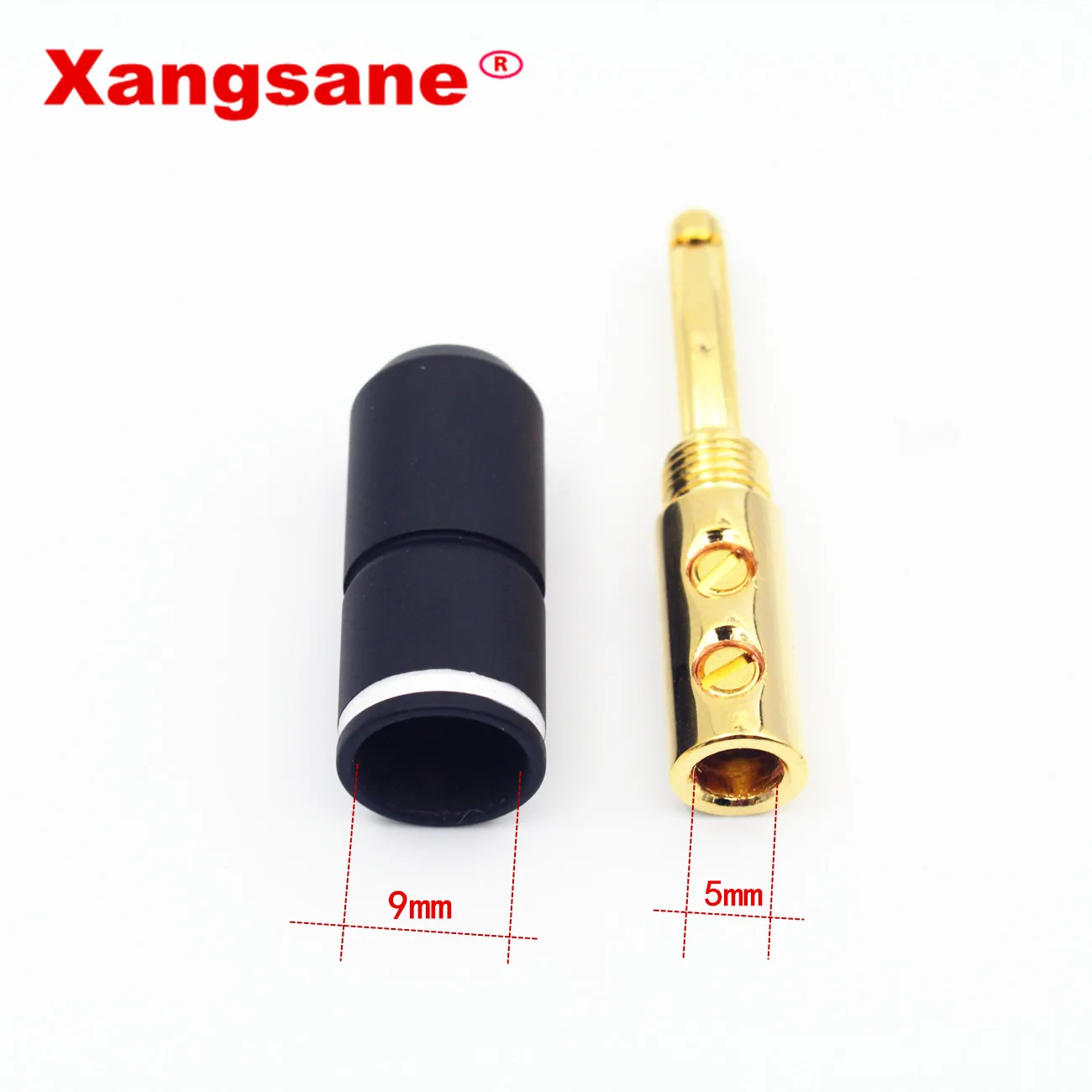 4 pieces High Performance Pure red copper Gold plated Banana Lock Plug HiFi Speaker Connectors | Электроника