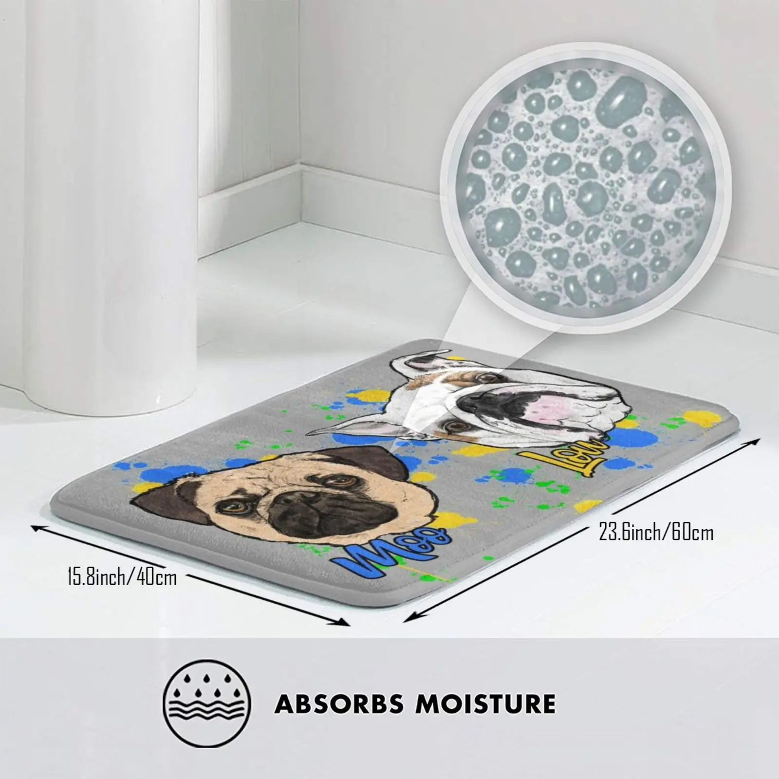 Мягкий Нескользящий Коврик Moo &amp Lou коврик подушка для собаки мопса бульдога | Дом