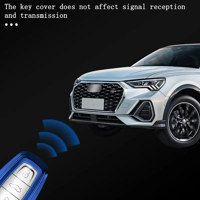 Чехол для автомобильного ключа Audi Q8 C8 A6 A6L A7 A8 мягкий ТПУ чехол смарт-ключа с
