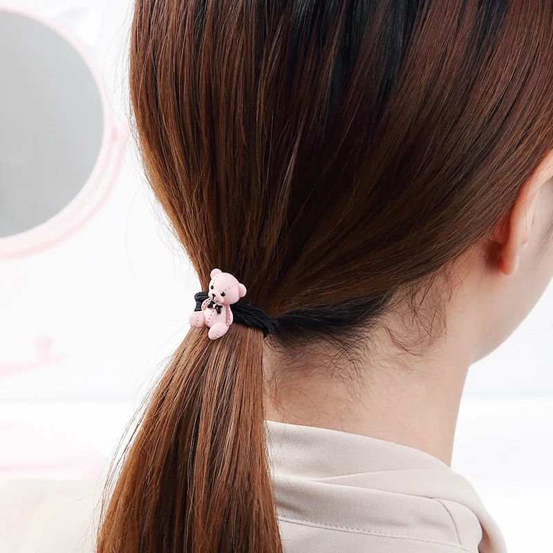 High Quality Animal Matte Elastic Rubber Band Girls Hair Rope Cute Cartoon Bear Rabbit Headbands Kids Children Accessories | Аксессуары