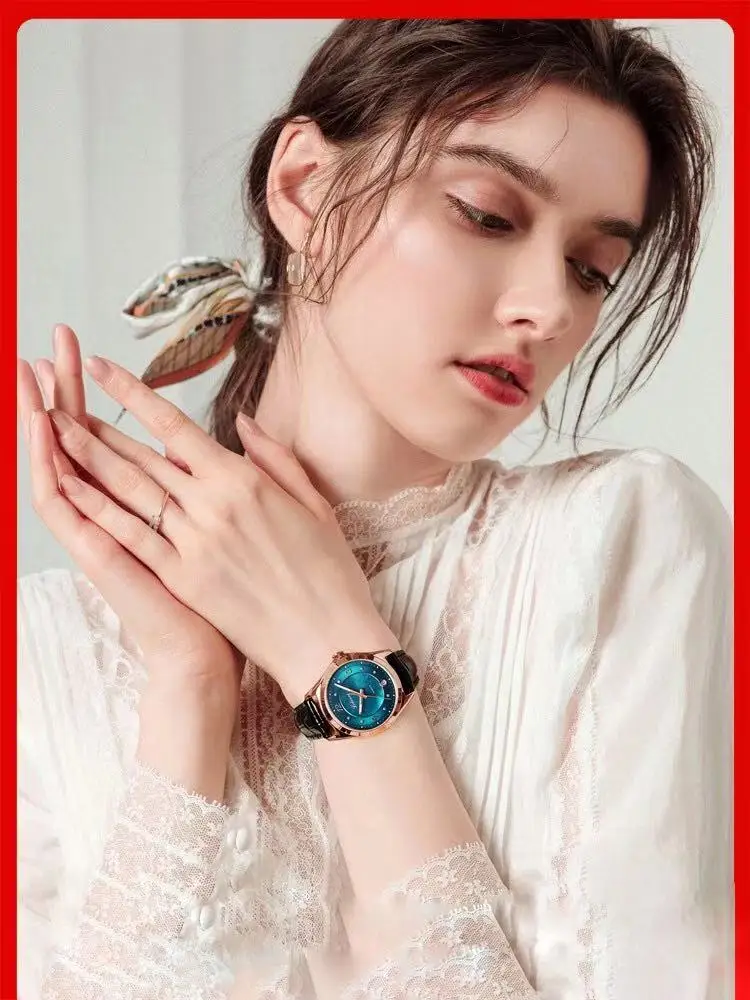 Lobinni Women Luxury Automatic Mechanical Watch Fashion Green Dial Watch For Women Top Brand Female Relogio Feminino enlarge