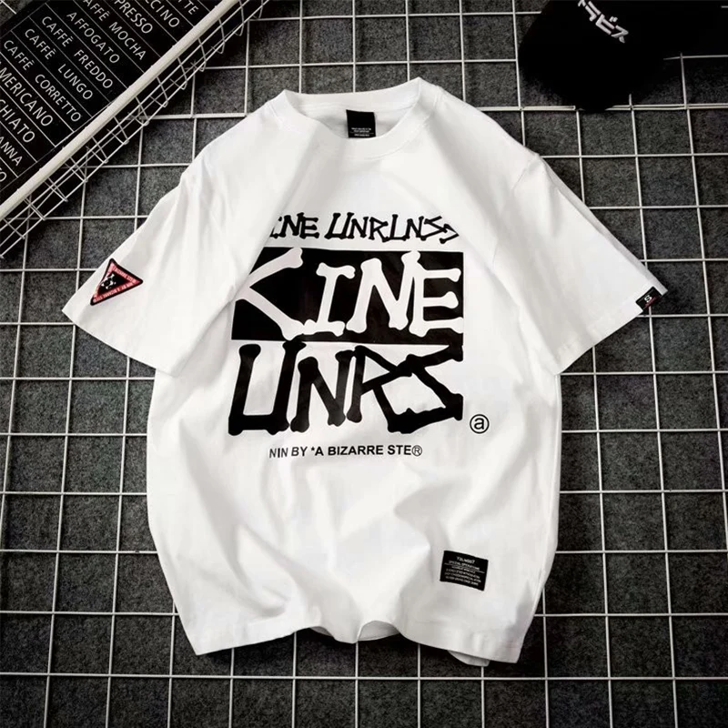 

Men's Short-sleeved T-shirt Men's Summer New Round Neck Loose Fashion Loose T-shirt Couples Short-sleeved T-shirt