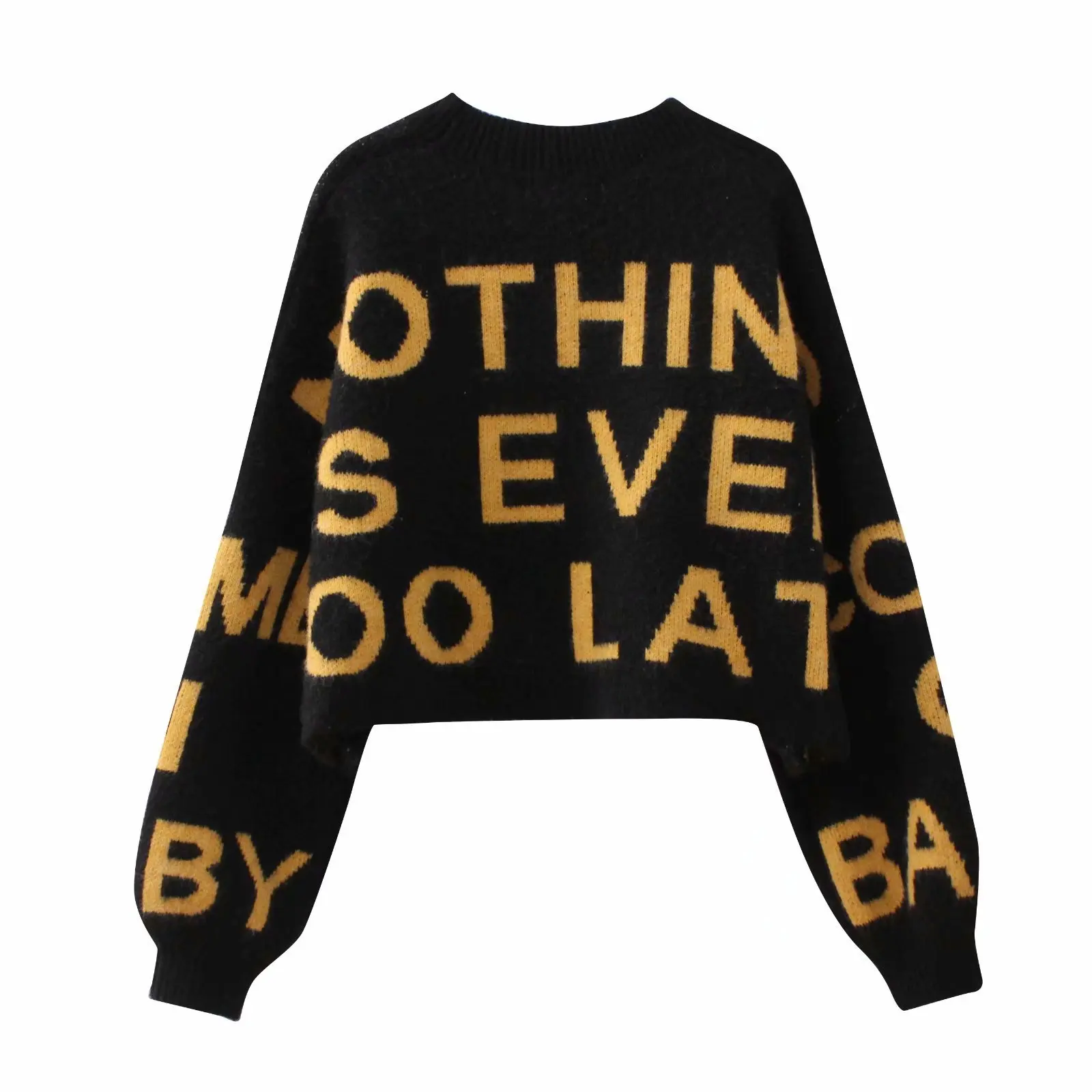 

2021 Fashionable Printed Knitted Sweater Sweaters Women Chic Knitted Pullovers Sweater Fall Long Sleeve O-neck Knit Jumper Mujer