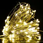 251020 м Светодиодные Медный провод шнура вспышки светильник s романтическая свадебная фея светильник украшения AA Батарея работает гирлянда на Рождество