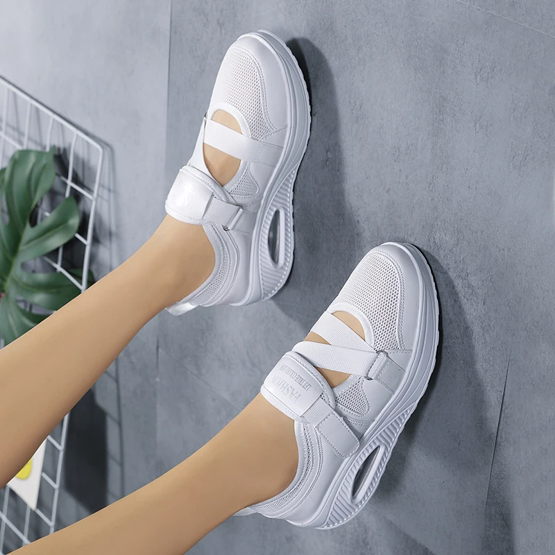 2021 Summer Women Tennis Shoes Platform Breathable Casual Sneakers Women's Fashion Chunky Sneakers Air Cushion Ladies Zapatillas