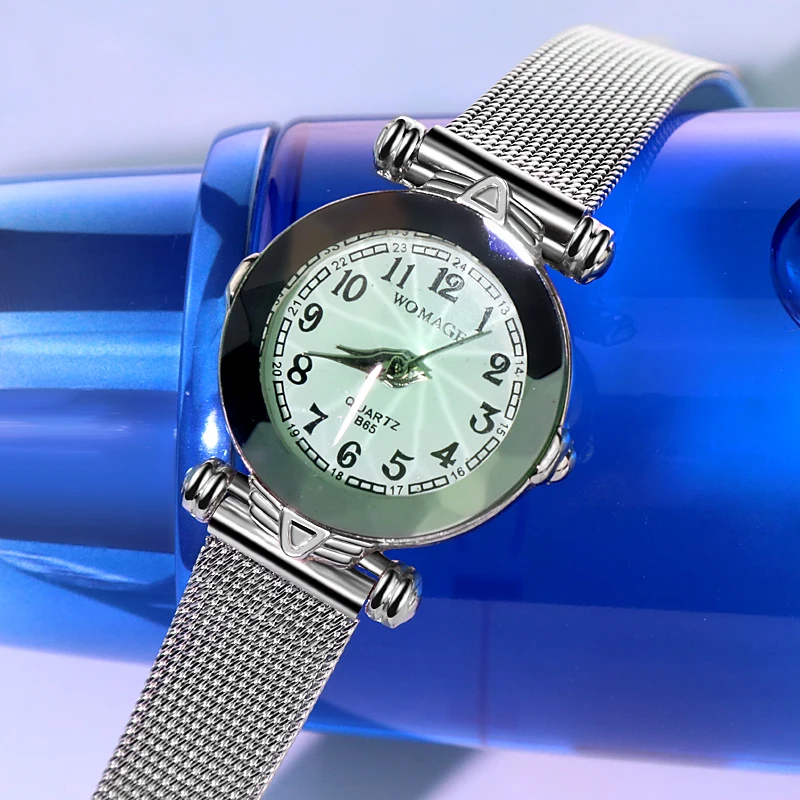 Женские часы повседневные женские роскошные модные стальной сетчатый ремешок
