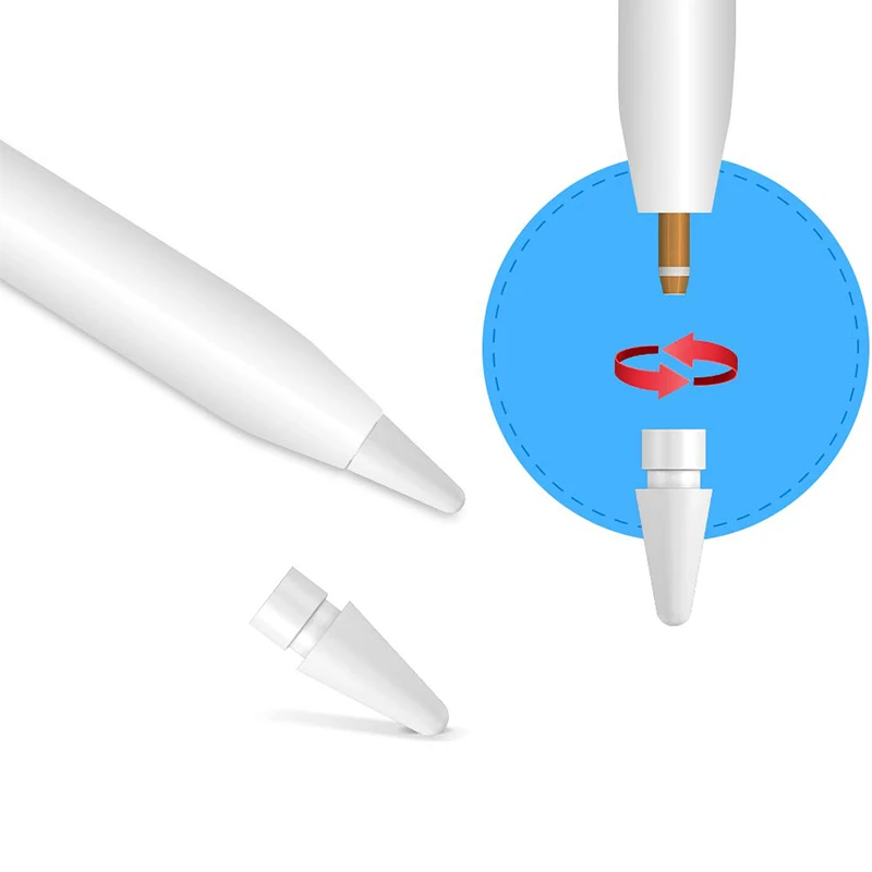 Фото 2 шт. подходит для Apple Pencil Generation/iPad второго поколения сменный стилус наконечник 2 шт. подходит для Apple Pencil Generation/iPad второго поколения сменный стилус наконечник