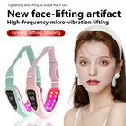 массажер для лица гуаша скребок тейпы для лица Аппарат для лифтинга лица Электрический V-образный Массажер для придания формы лицу, вибрация, двойной редуктор подбородка V-образный подтяжка щек для похудения лица