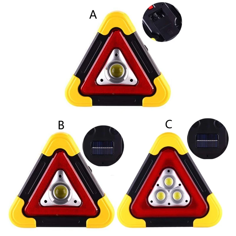 

Multi Function Triangle Warning Sign Car LED Work light Road Safety Emergency Breakdown Alarm lamp , Flashing light on