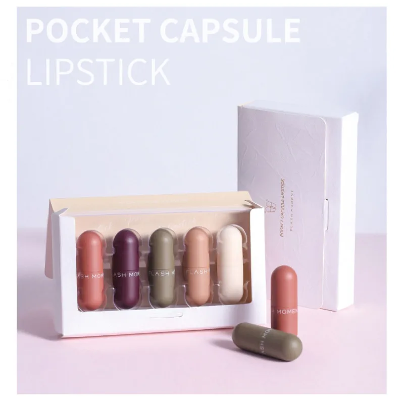 5 цветов/набор водостойкая Увлажняющая помада|Наборы для макияжа| |