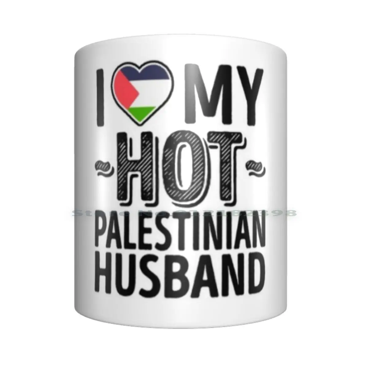 Я люблю горячий мой палестианский муж-милая наклейка для романтических надписей