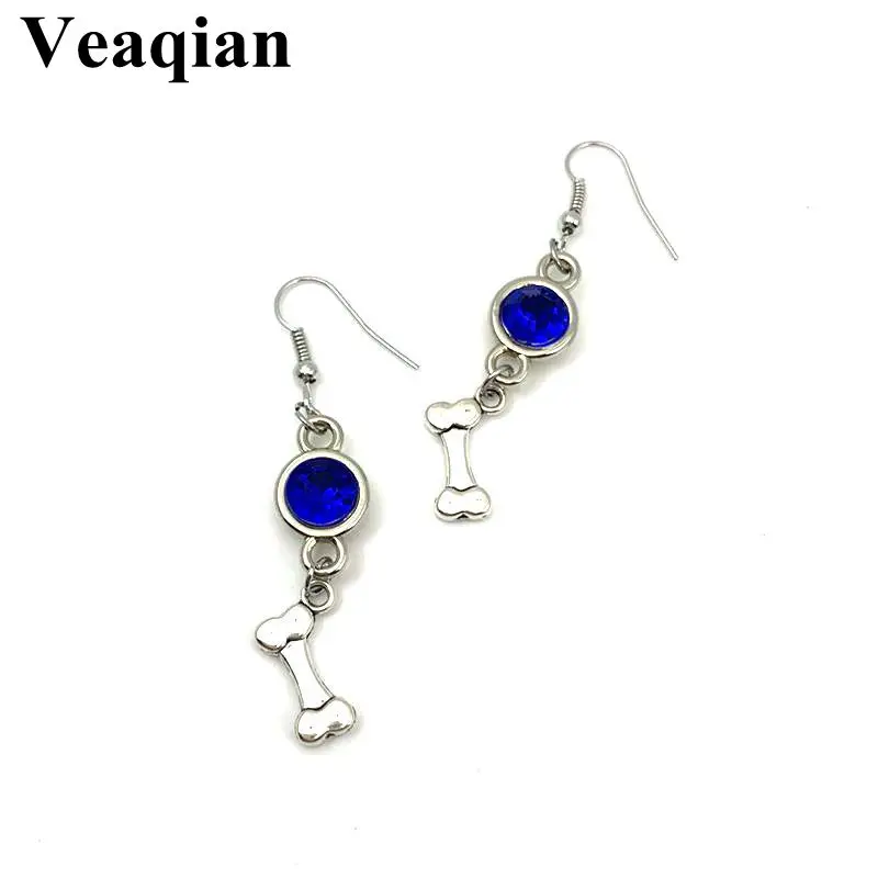 2019/Новые модные маленькие костяные серьги камень по дню рождения ручной работы DIY