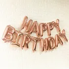 Надувной шар в виде надписи Happy Birthday, декоративный, гелиевый воздушный шар покрытый фольгой