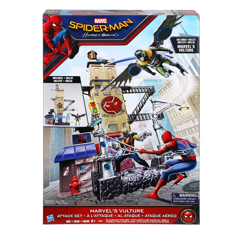 

Hasbro Marvel Webcity Spider-Man Hero Returns Vulture Scene Combination Boy Model Toy Gift B9692